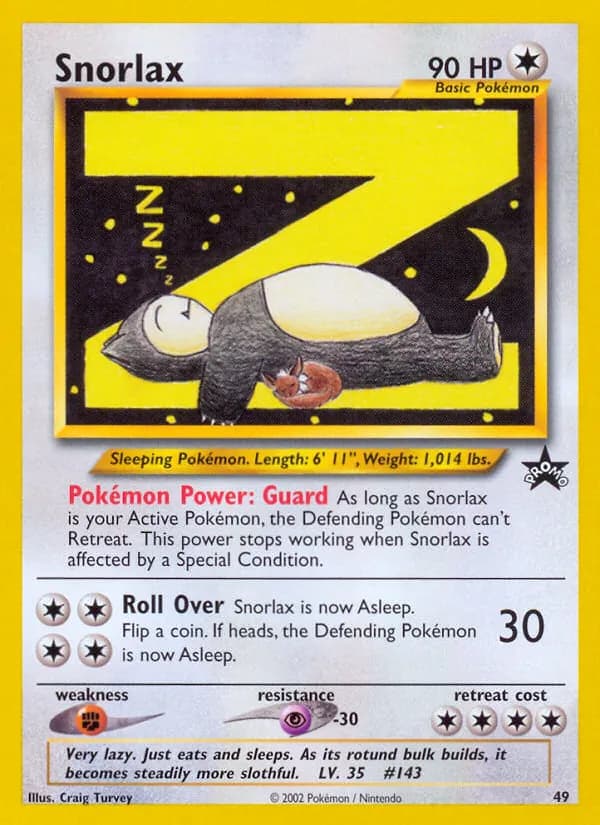 Snorlax — Wizards Black Star Promos, Common