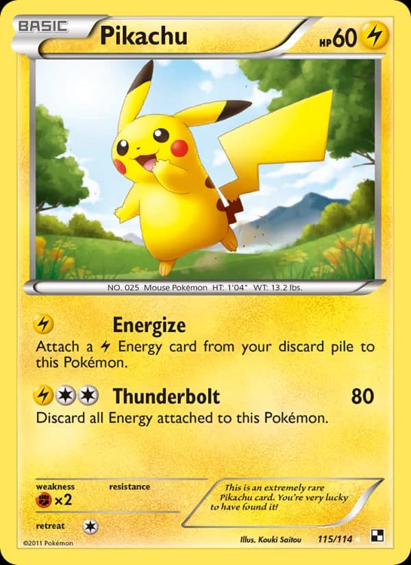 Pikachu — Black & White, Secret Rare