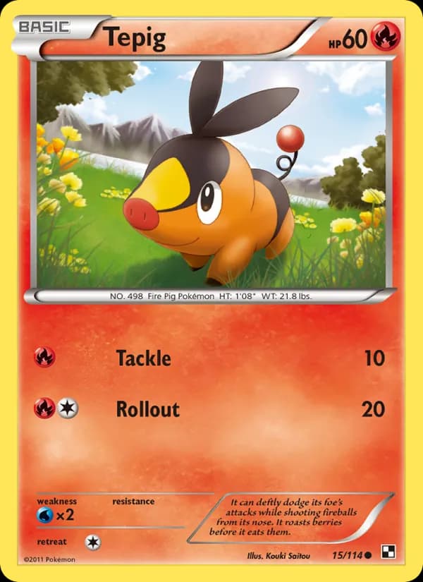 Tepig — Black & White, Common