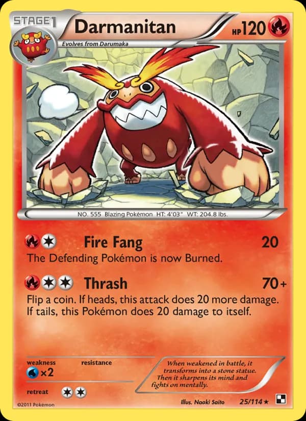 Darmanitan — Black & White, Rare