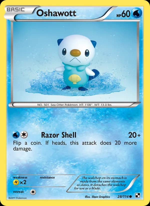 Oshawott — Black & White, Common