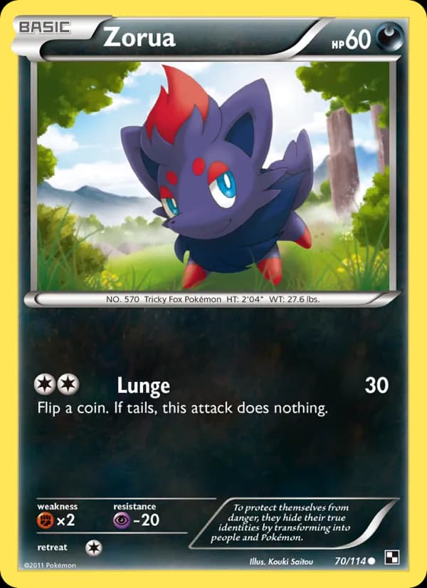 Zorua — Black & White, Common