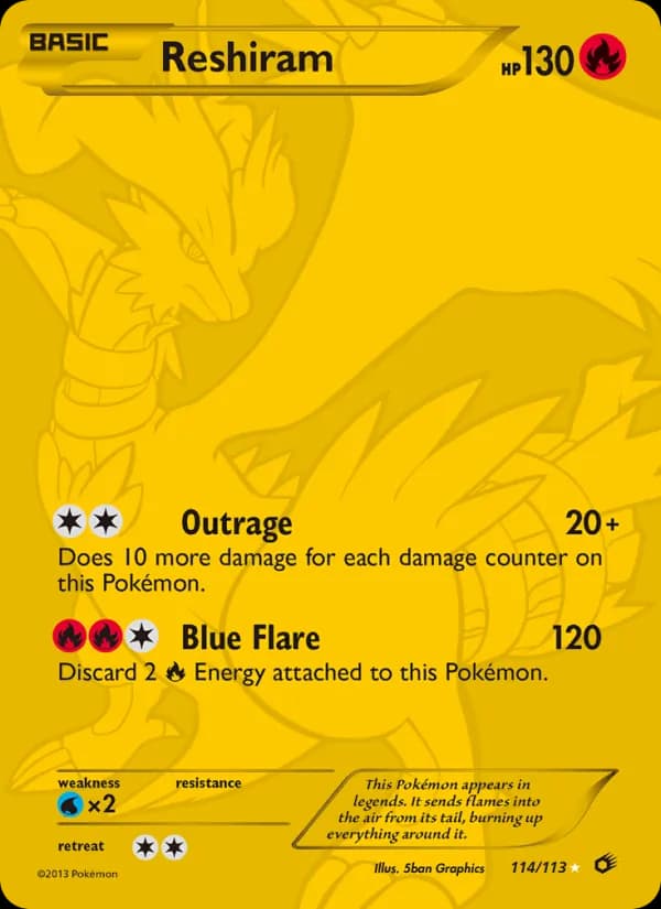 Reshiram — Legendary Treasures, Secret Rare