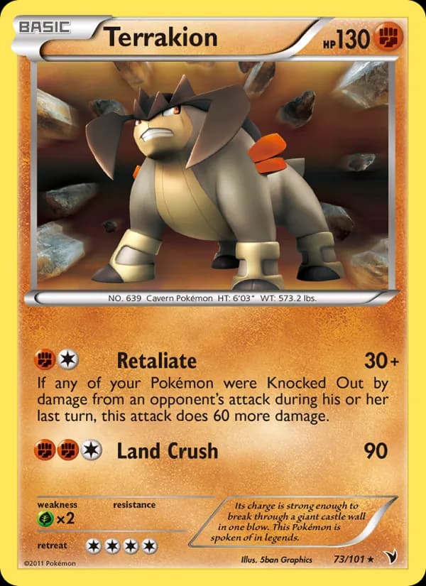 Terrakion — Noble Victories, Rare
