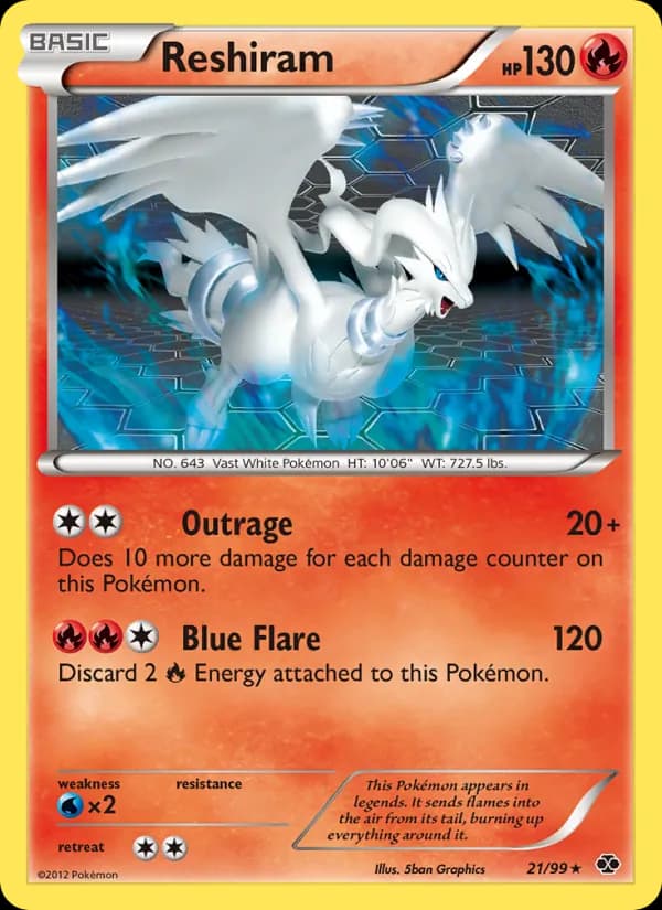 Reshiram — Next Destinies, Rare