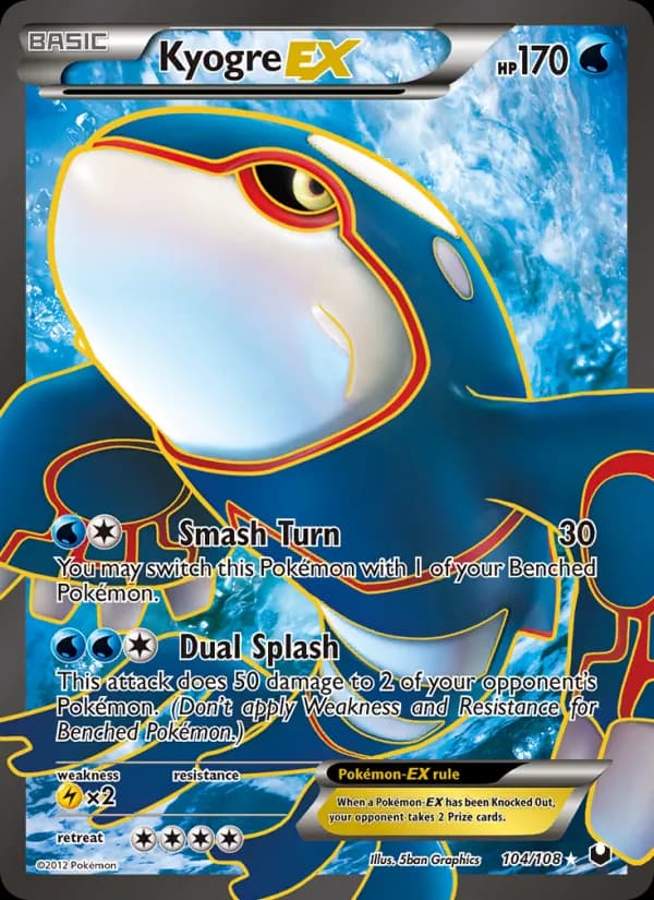 Kyogre-EX — Dark Explorers, Ultra Rare