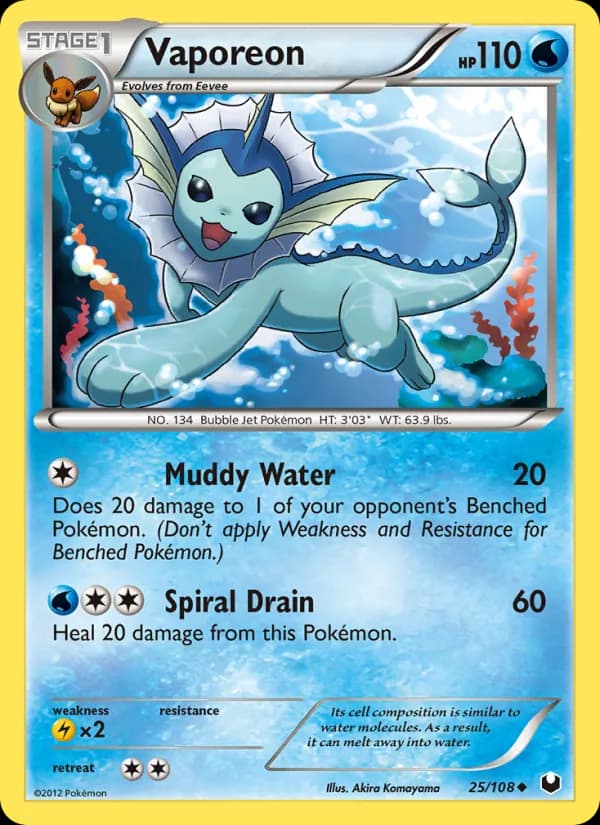 Vaporeon — Dark Explorers, Uncommon