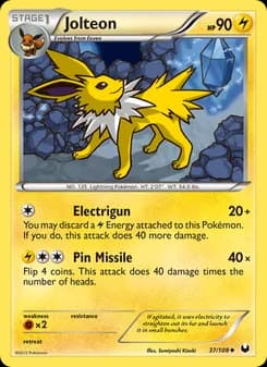 Jolteon — Dark Explorers — Uncommon