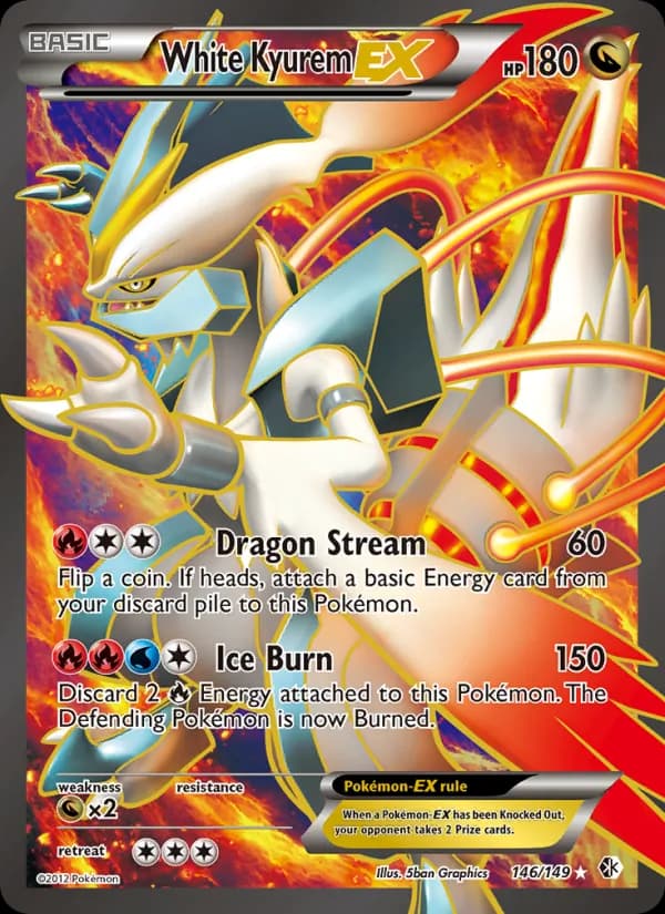 White Kyurem-EX — Boundaries Crossed, Ultra Rare