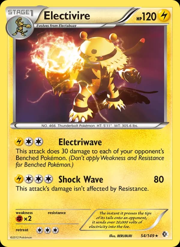 Electivire — Boundaries Crossed, Rare