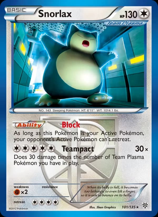 Snorlax — Plasma Storm, Rare