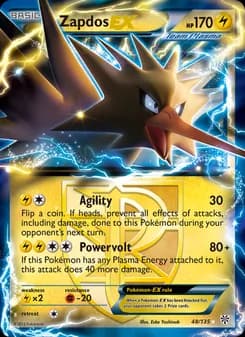 Zapdos-EX — Plasma Storm — Rare