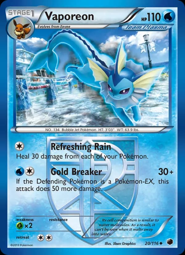 Vaporeon — Plasma Freeze, Uncommon