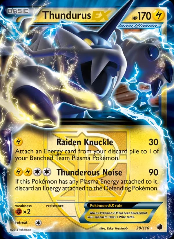 Thundurus-EX — Plasma Freeze, Rare
