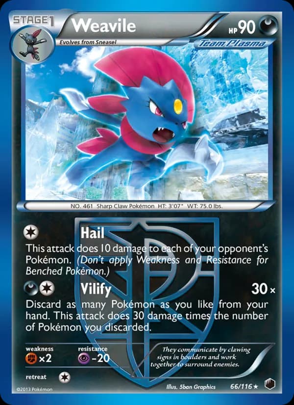 Weavile — Plasma Freeze, Rare