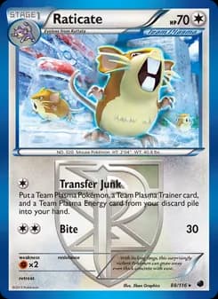 Raticate — Plasma Freeze — Rare