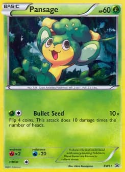 Pansage — BW Black Star Promos — Common