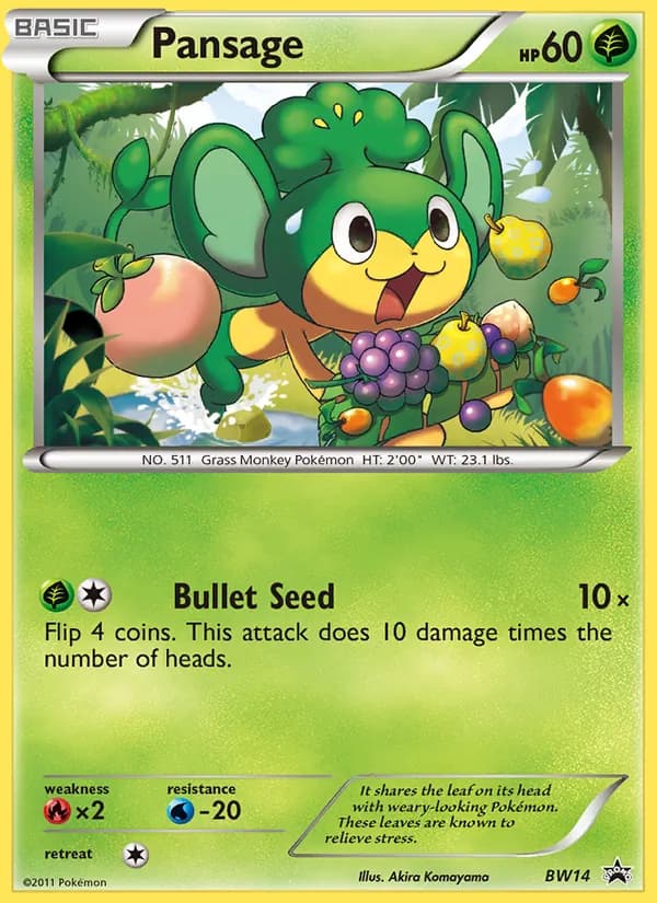 Pansage — BW Black Star Promos, Common