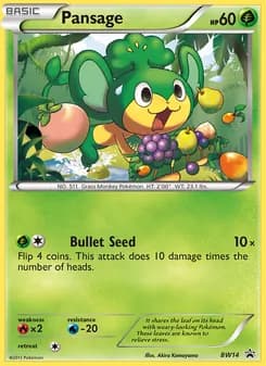 Pansage — BW Black Star Promos — Common