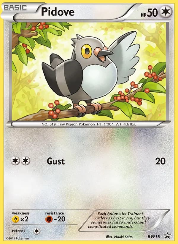 Pidove — BW Black Star Promos, Common