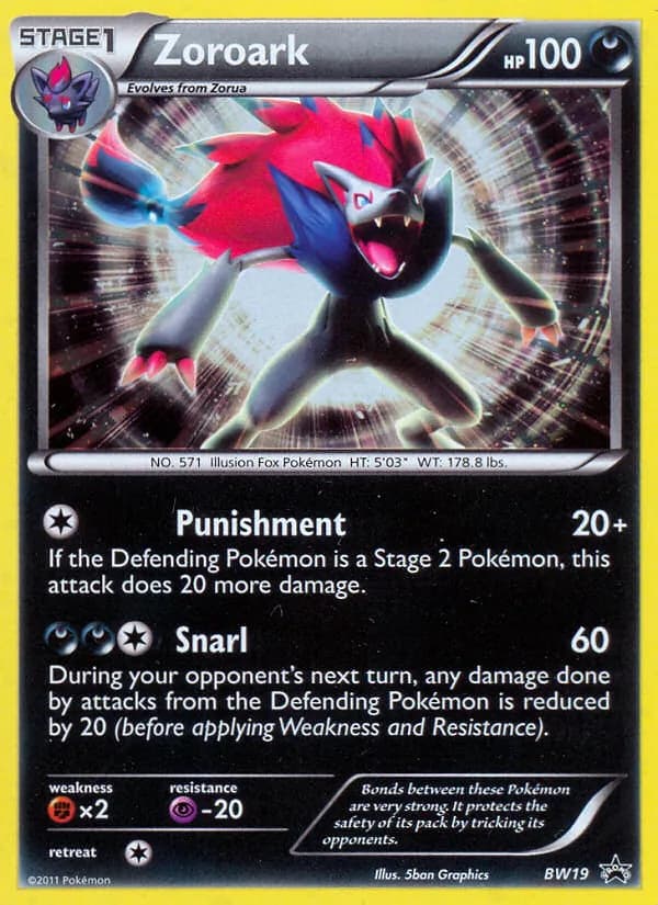 Zoroark — BW Black Star Promos, Common