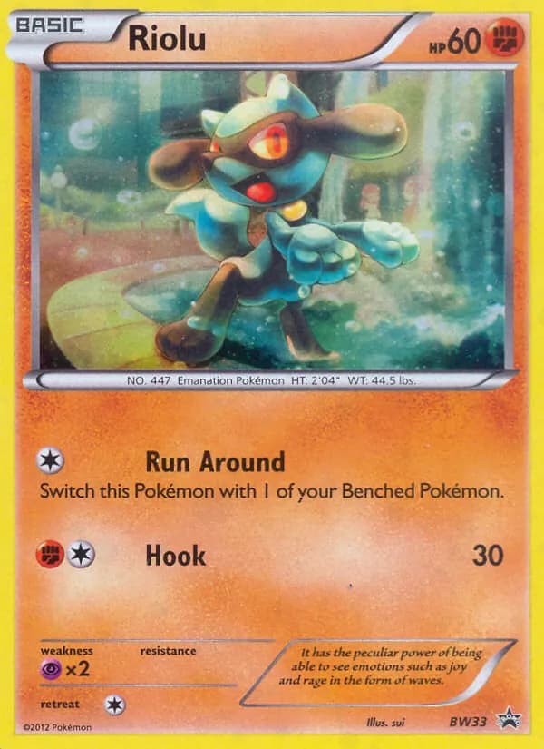 Riolu — BW Black Star Promos, Common