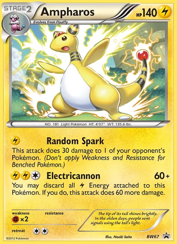 Ampharos — BW Black Star Promos, Common