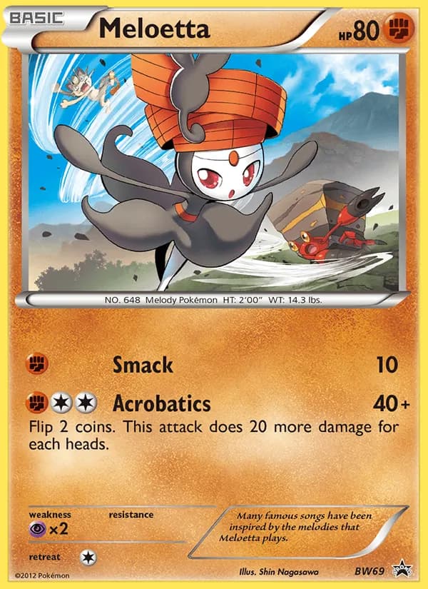 Meloetta — BW Black Star Promos, Common