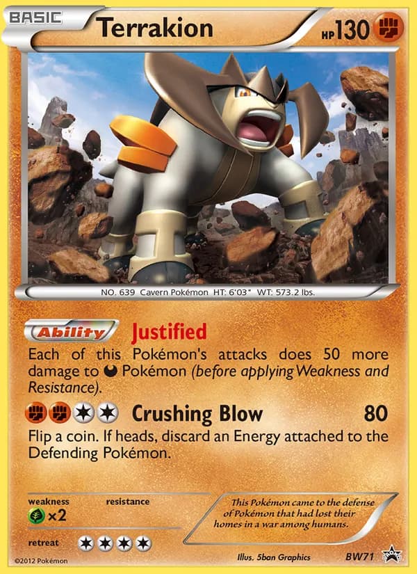 Terrakion — BW Black Star Promos, Common