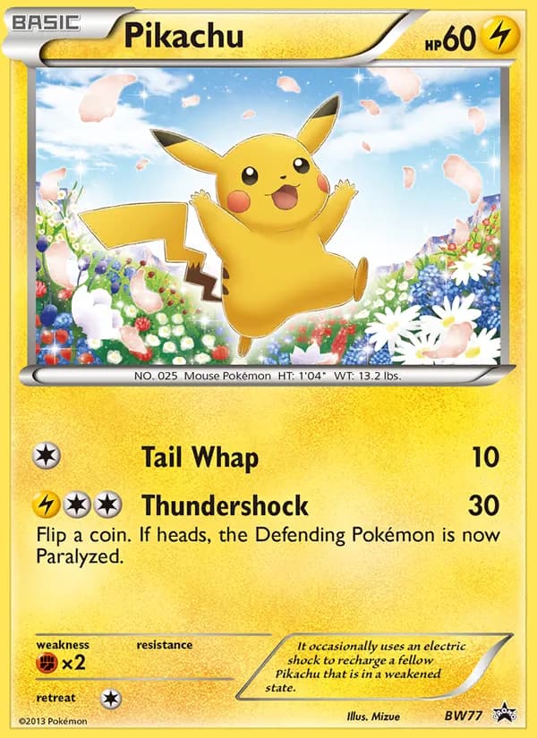 Pikachu — BW Black Star Promos, Common