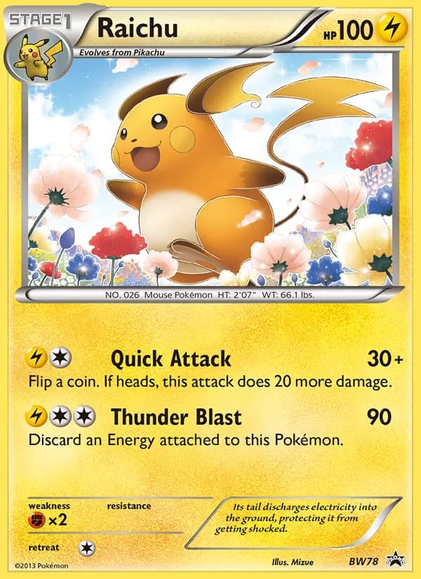 Raichu — BW Black Star Promos, Common