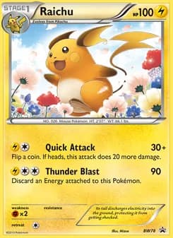 Raichu — BW Black Star Promos — Common