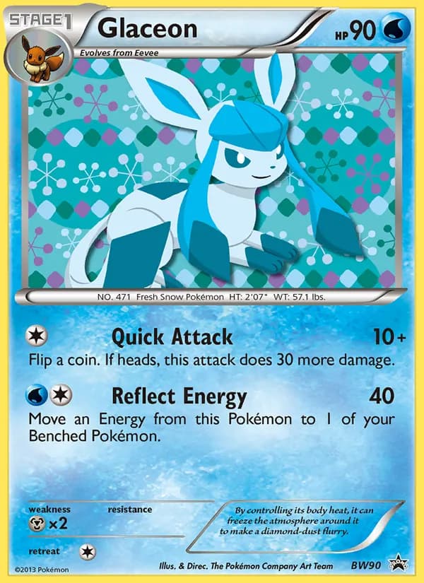 Glaceon — BW Black Star Promos, Common