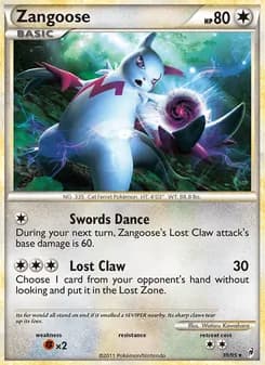 Zangoose — Call of Legends — Rare