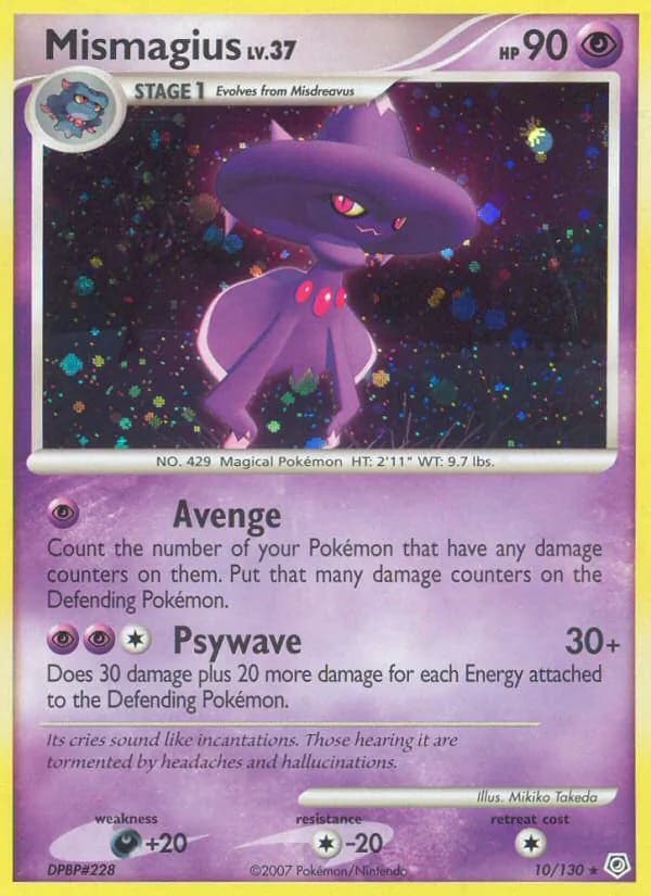 Mismagius — Diamond & Pearl, Rare Holo