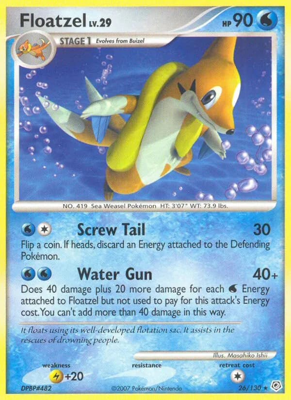 Floatzel — Diamond & Pearl, Rare