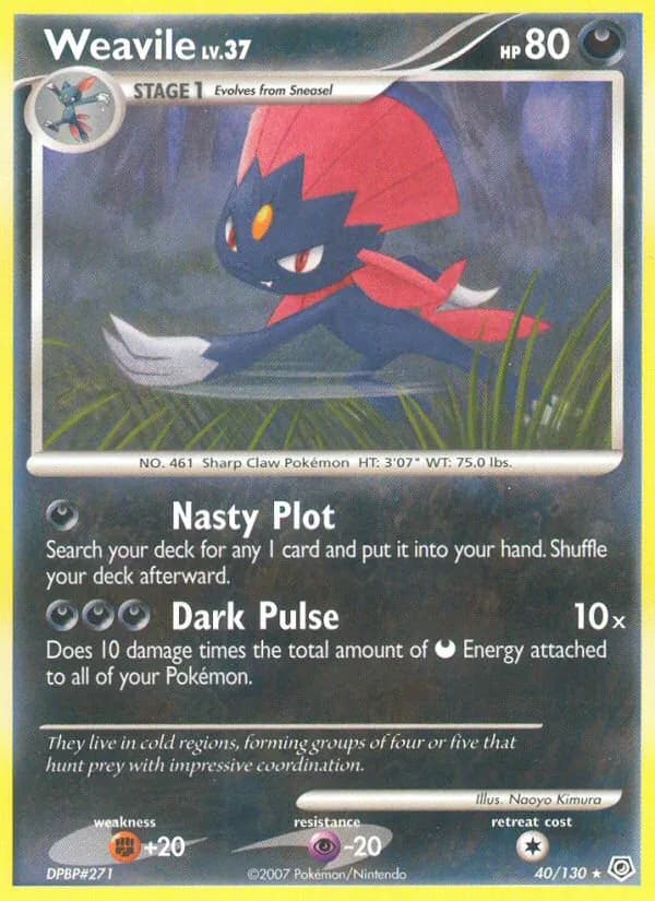 Weavile — Diamond & Pearl, Rare