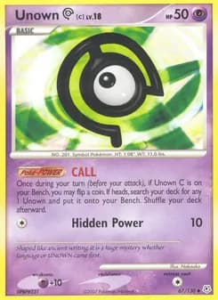 Unown C — Diamond & Pearl — Uncommon
