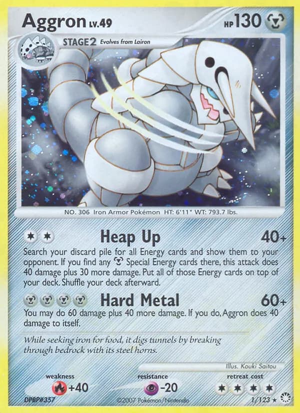 Aggron — Mysterious Treasures, Rare Holo