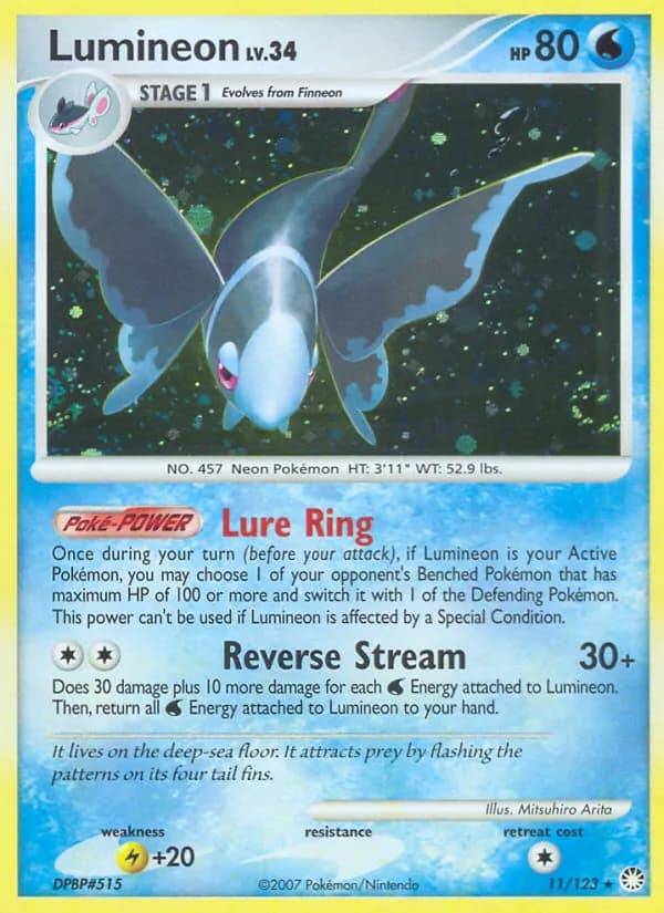 Lumineon — Mysterious Treasures, Rare Holo