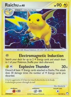Raichu — Mysterious Treasures — Rare Holo