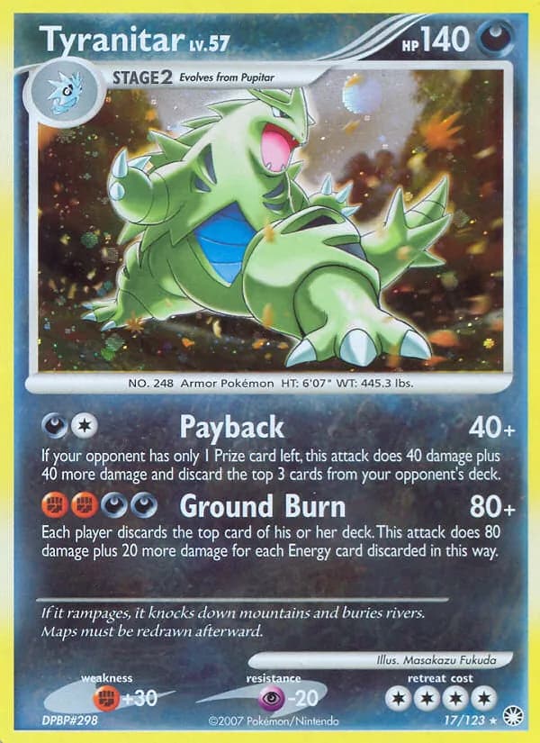 Tyranitar — Mysterious Treasures, Rare Holo