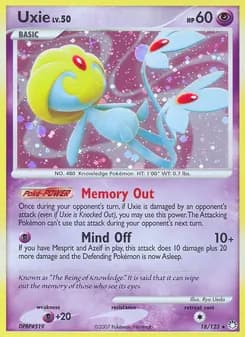 Uxie — Mysterious Treasures — Rare Holo