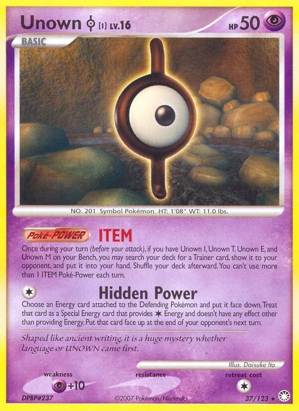 Unown I — Mysterious Treasures, Rare