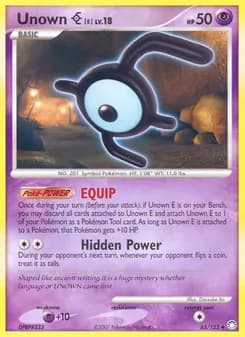 Unown E — Mysterious Treasures — Uncommon