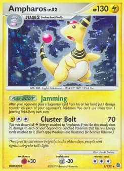 Ampharos — Secret Wonders — Rare Holo
