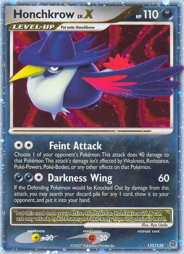Honchkrow — Secret Wonders, Rare Holo LV.X