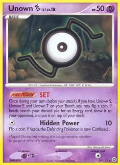 Unown S — Secret Wonders — Rare