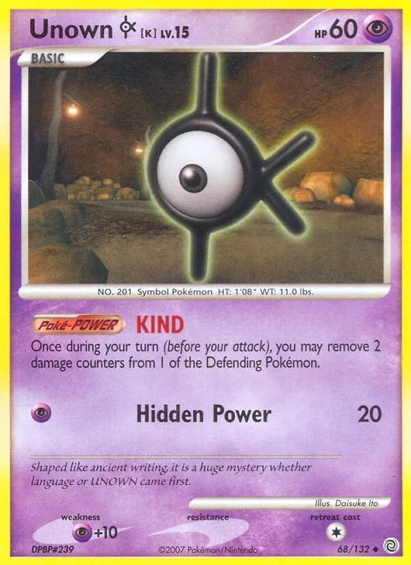 Unown K — Secret Wonders, Uncommon