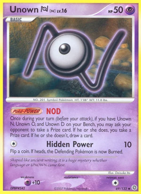 Unown N — Secret Wonders, Uncommon